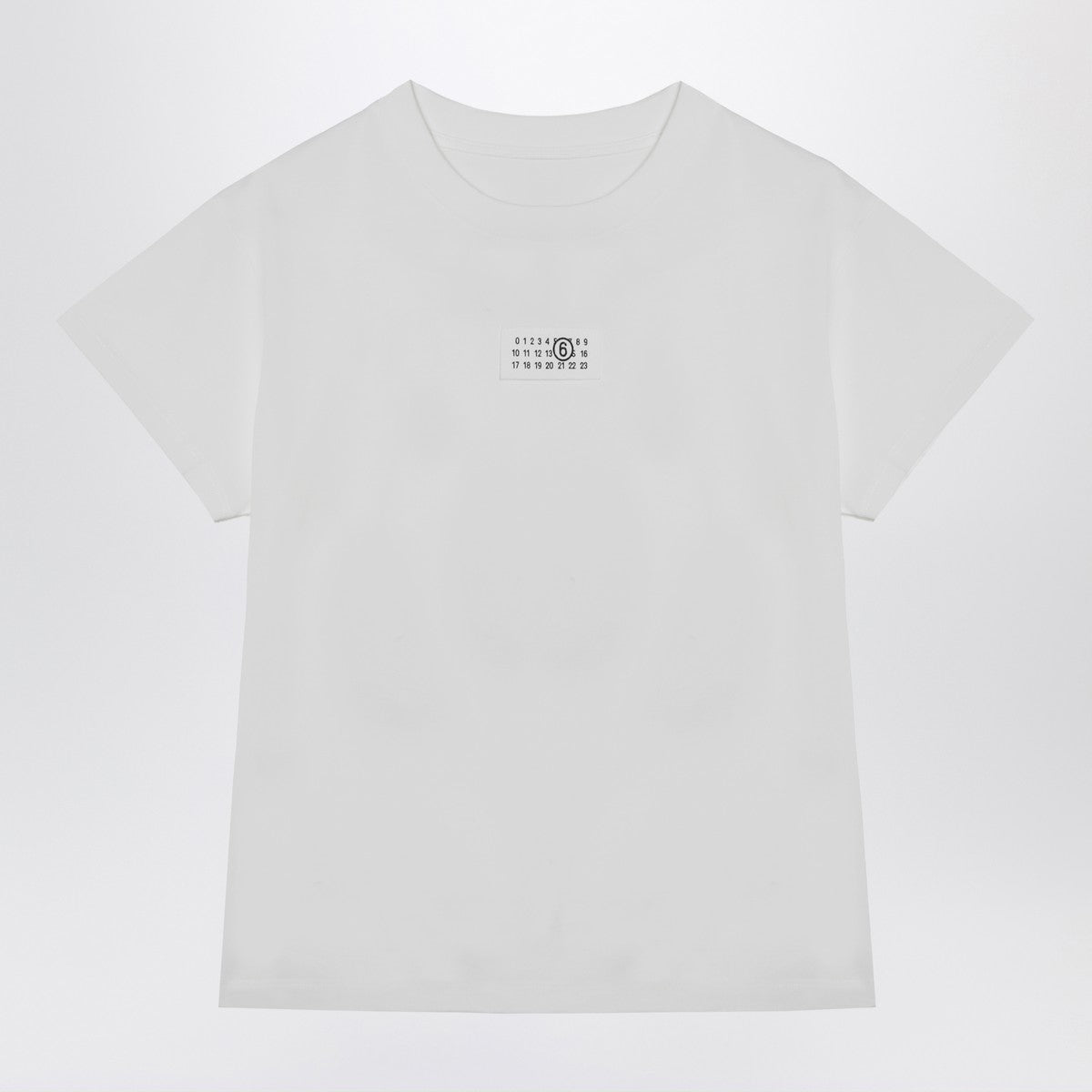 MM6 Maison Margiela MM6 Maison Margiela White T-shirt with Numeric Signature patch