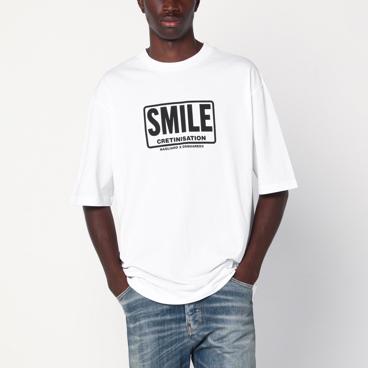 Magliano X D2 Magliano X D2 White T-shirt with logo print