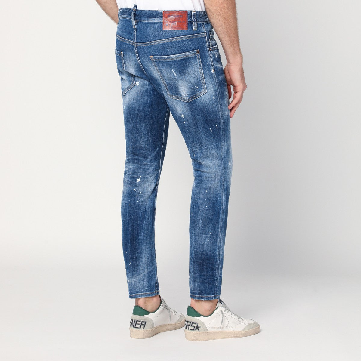 Magliano X D2 Magliano X D2 Faded blue jeans with rips and splashes