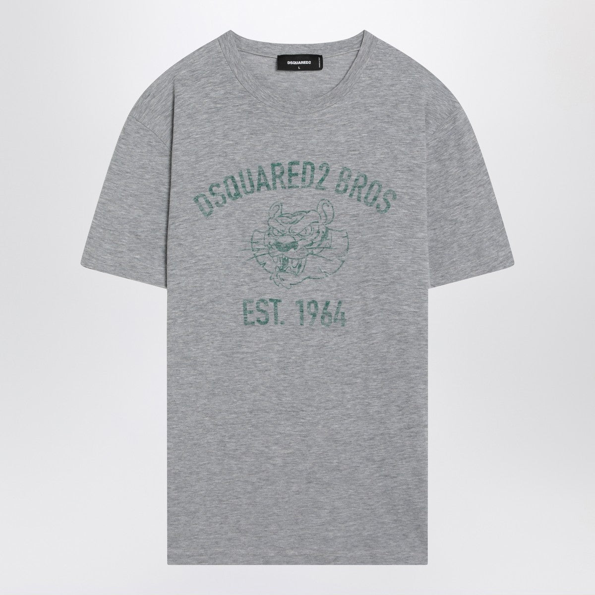 Dsquared2 Dsquared2 Grey mélange T-shirt with logo print