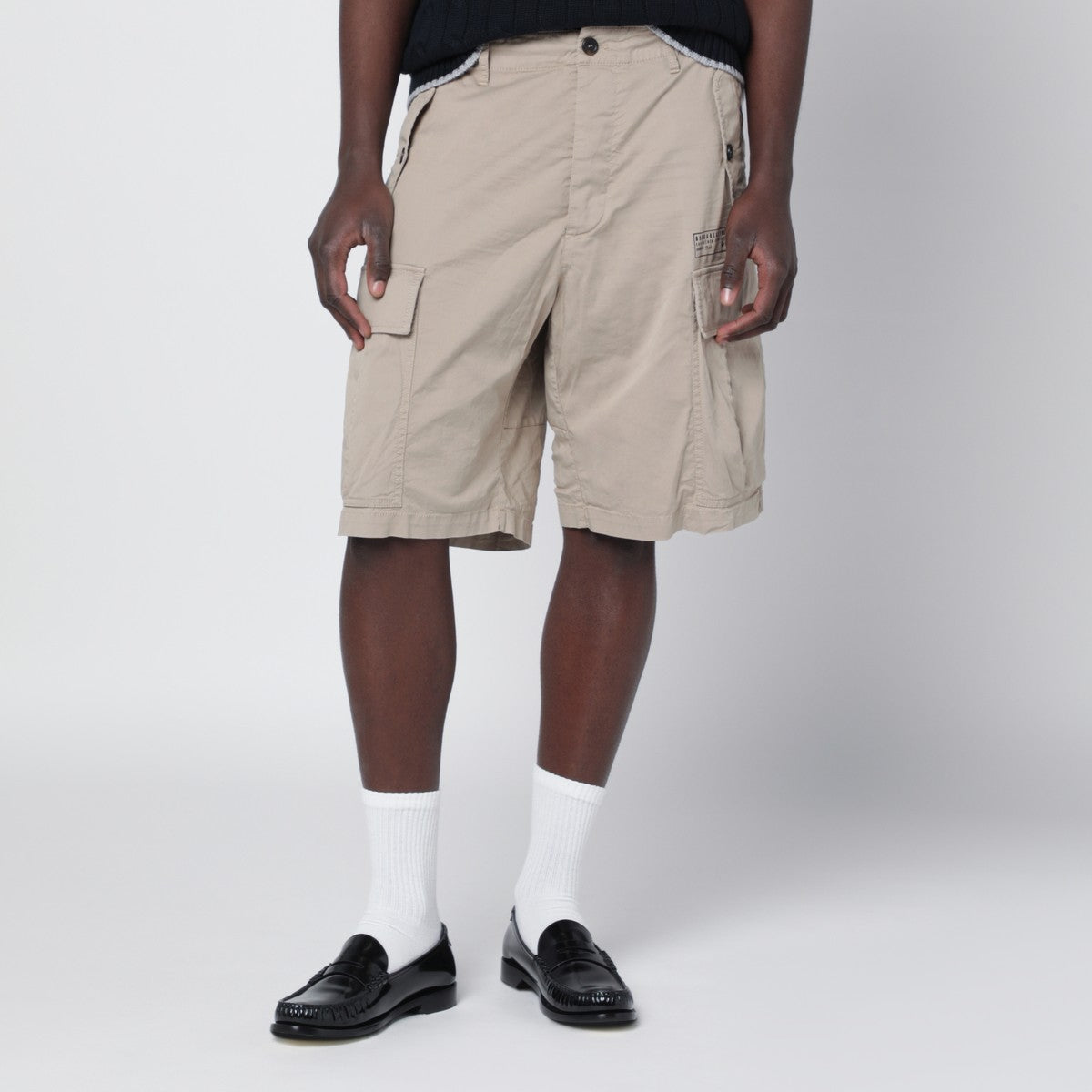 Dsquared2 Dsquared2 Beige cotton-blend cargo bermuda shorts
