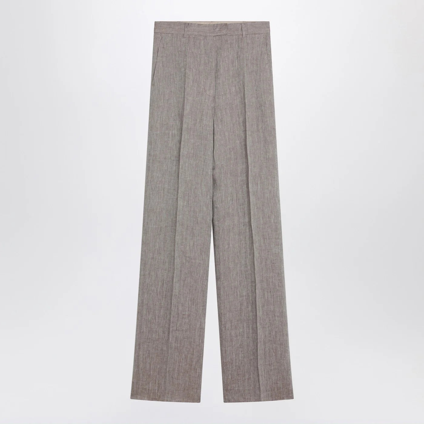 Max Mara Studio Beige straight linen pants