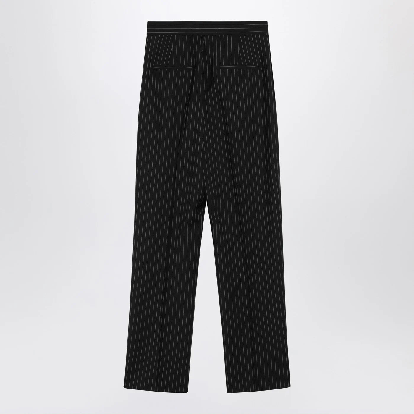 Max Mara Black pinstriped wool trousers