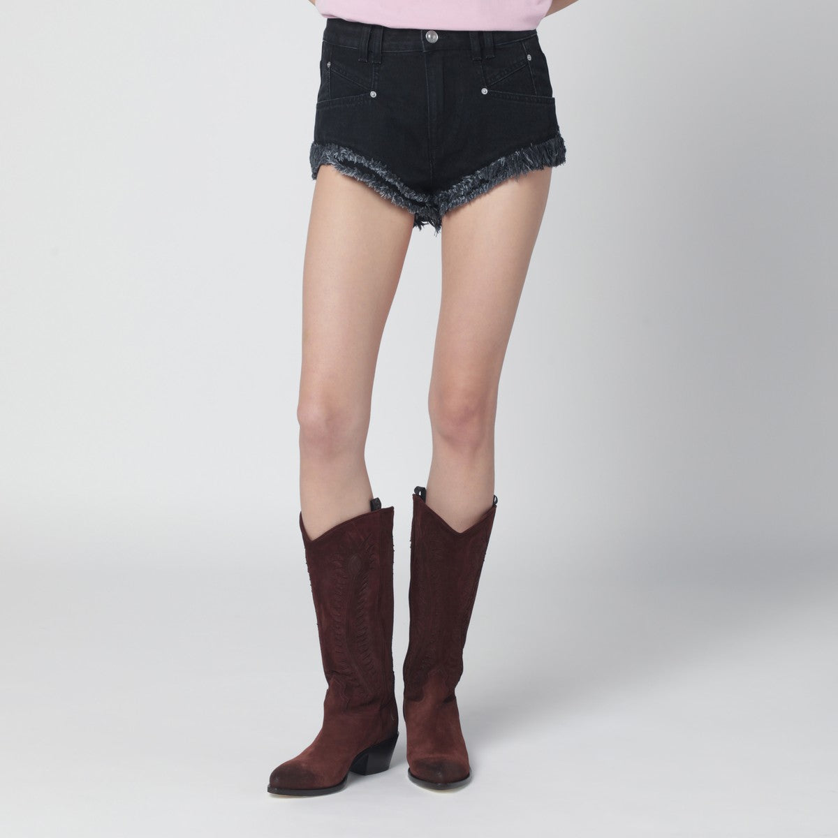 شورت جينز أسود مغسول من إيزابيل مارانت (إيزابيل مارانت)