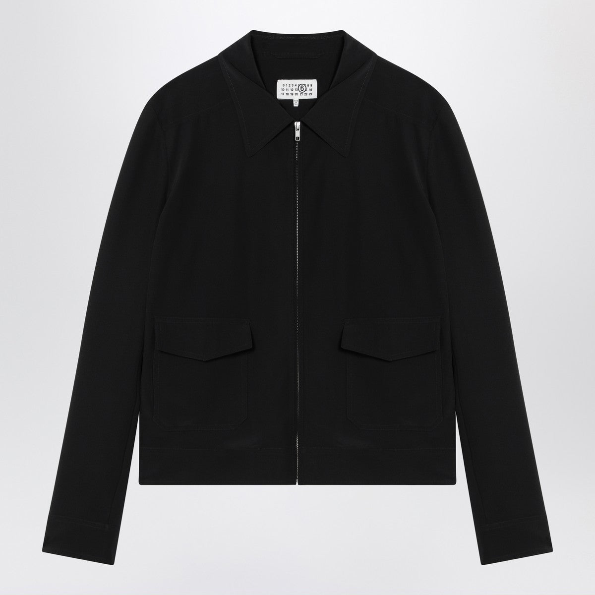 MM6 Maison Margiela MM6 Maison Margiela Black zip-up silk jacket
