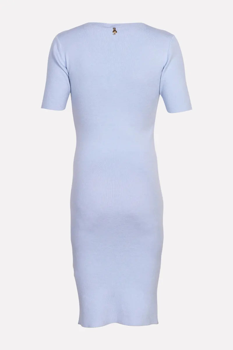 Back view of Siste's Jewel Necklace Dress in Polvere