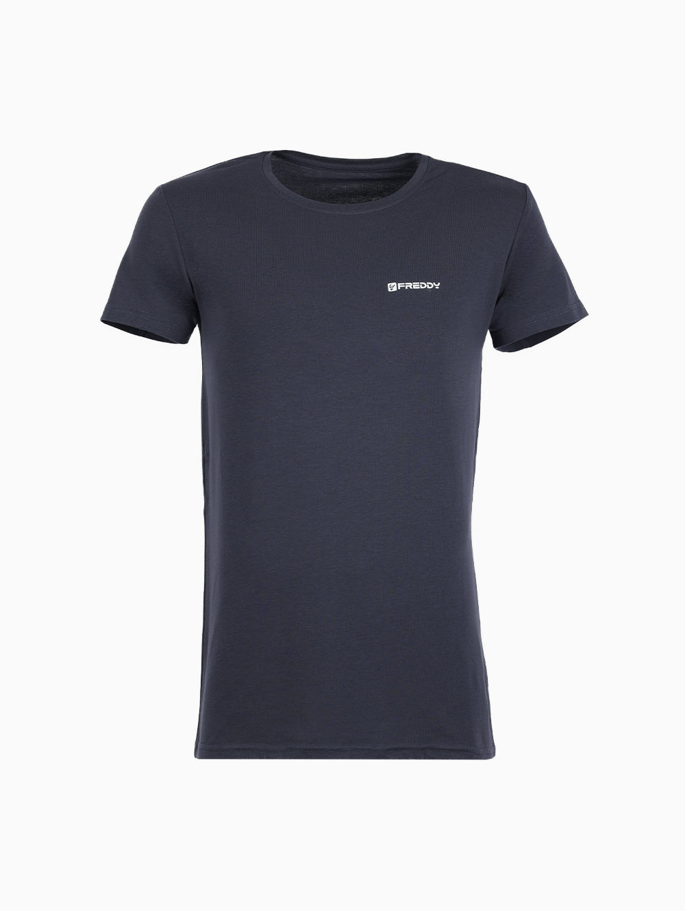 Freddy Round Neck T-Shirt Black – Men’s Cotton Tee - Front View