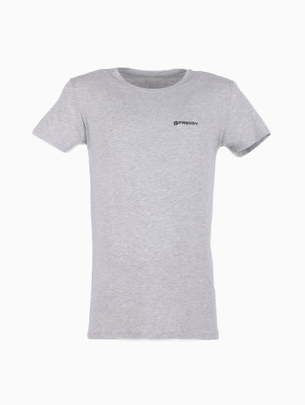 Front View – Freddy Round Neck Grey T-Shirt