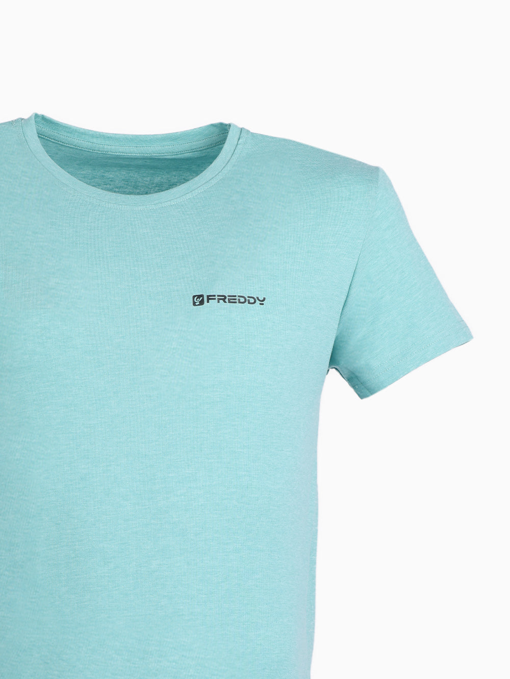 Freddy Round Neck T-Shirt Light Aqua – Men’s Slim Fit Cotton Tee
