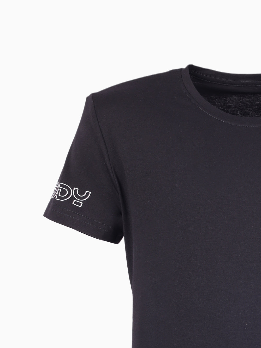 Freddy Black Round Neck T-Shirt Close-Up Logo