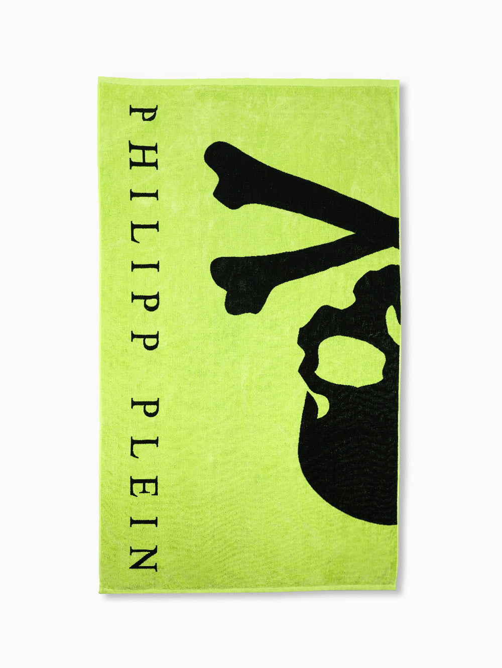 Oversized neon yellow towel by Philipp Plein for men