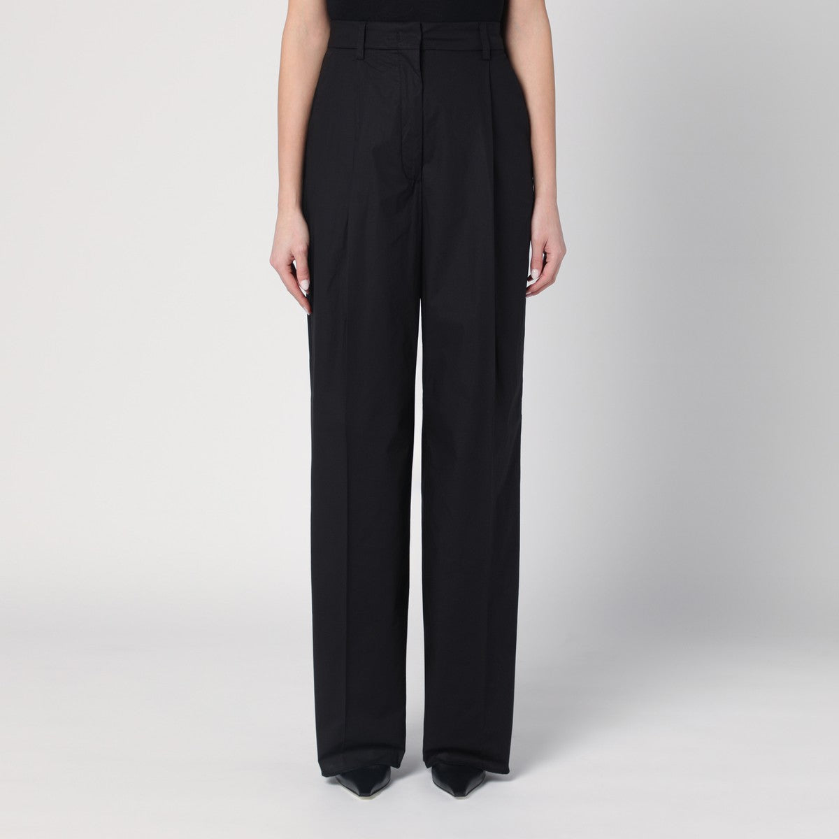 TheLatest TheLatest Wide black Axel trousers