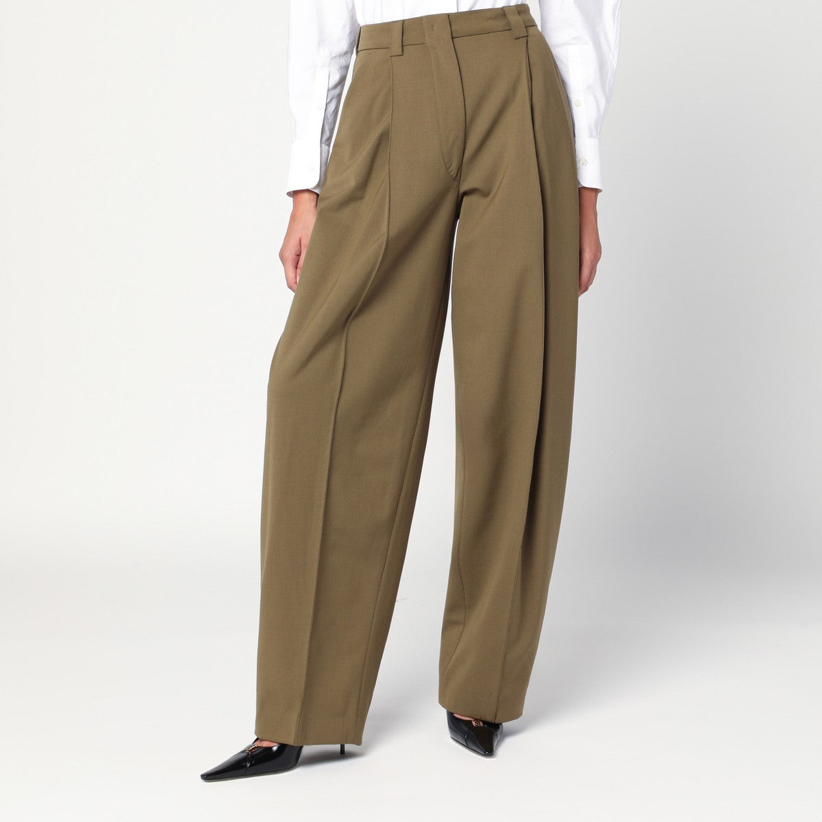TheLatest TheLatest Taupe wool blend trousers