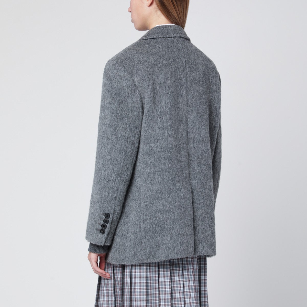 Dunst Dunst Grey mélange wool-blend jacket