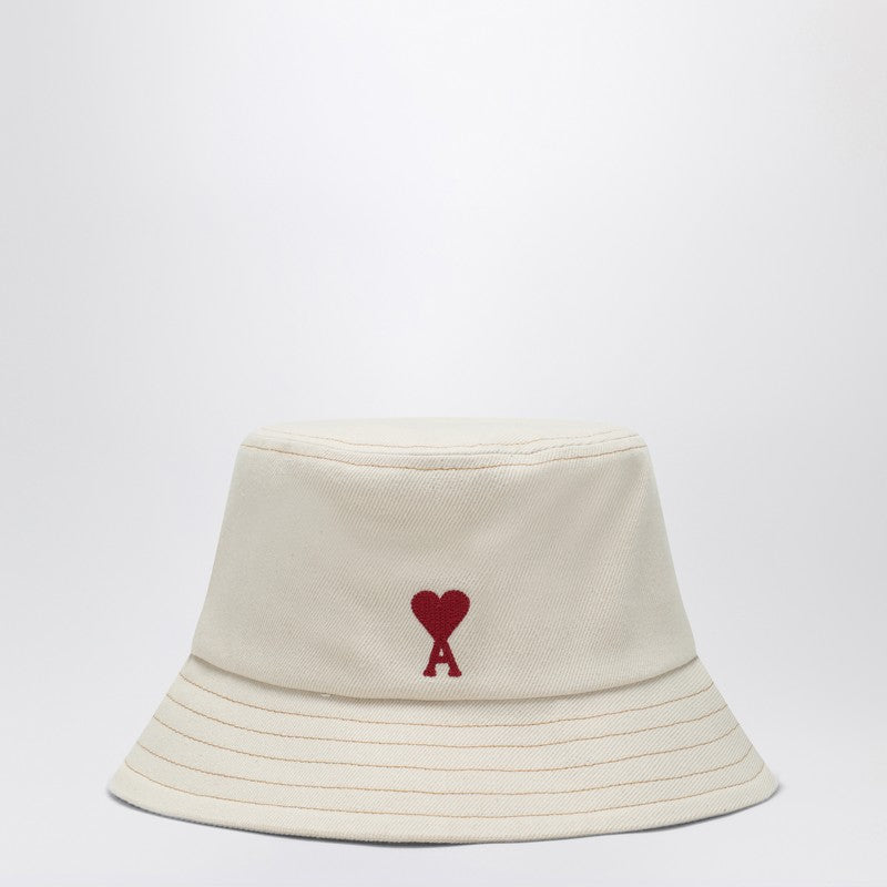 Ami Paris Ami Paris Ami de Coeur Hat in cream colour