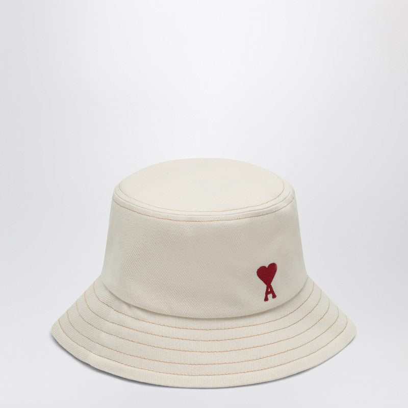 Ami Paris Ami Paris Ami de Coeur Hat in cream colour