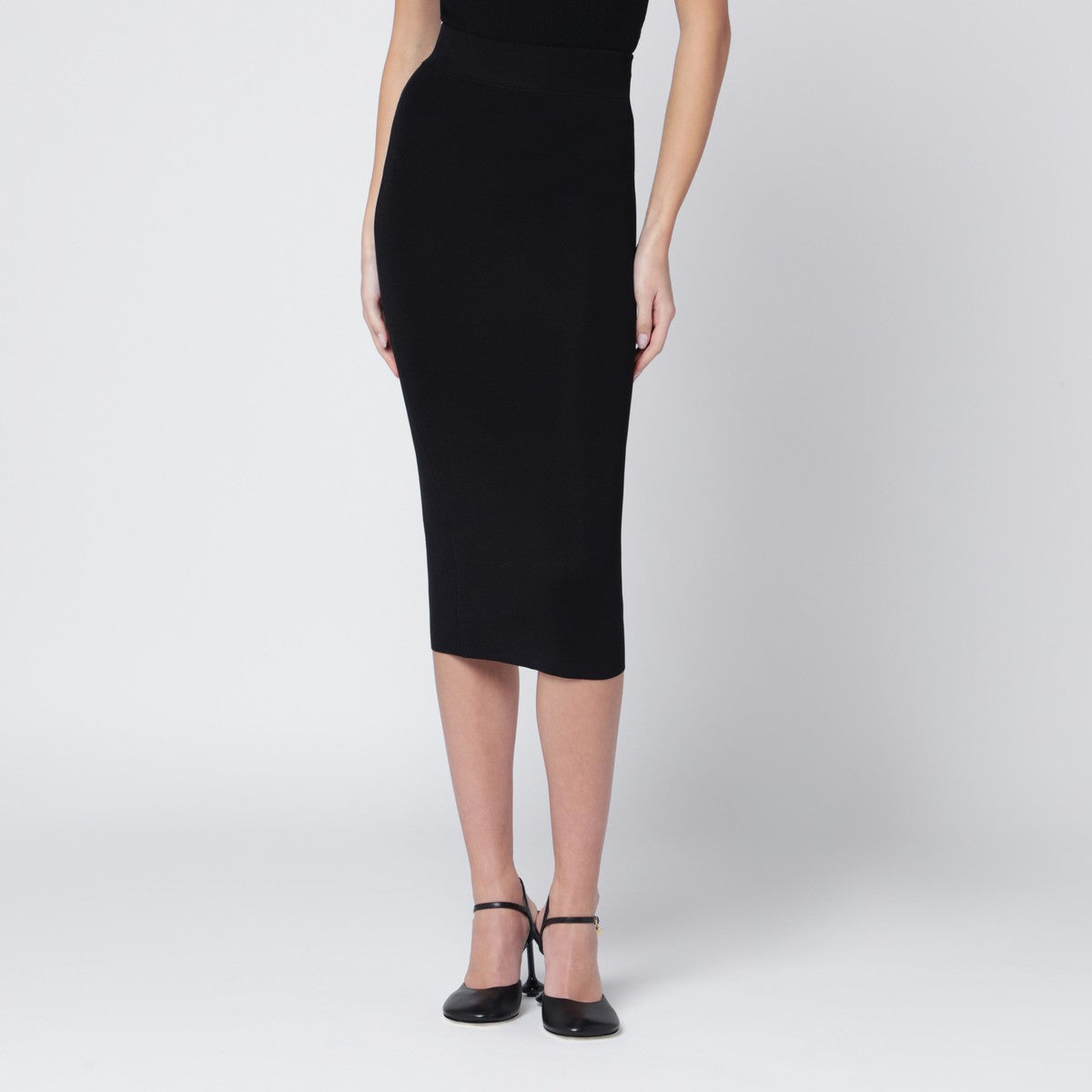 Entire Studios Entire Studios Black viscose-blend midi skirt