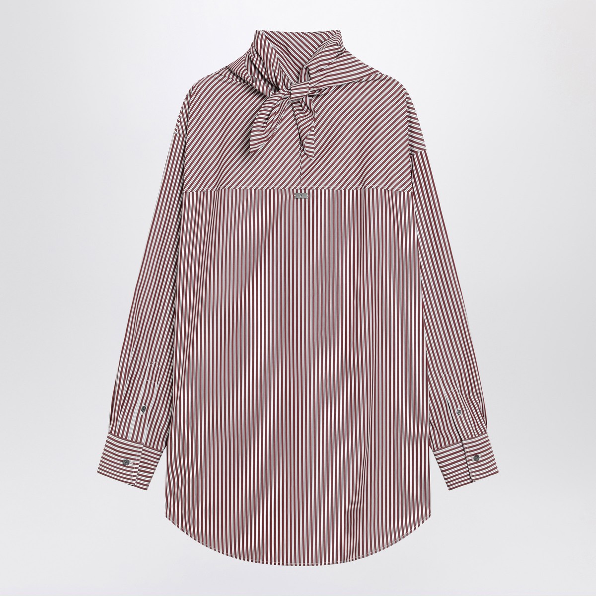 Ami Paris Ami Paris Cherry-coloured striped bandana shirt