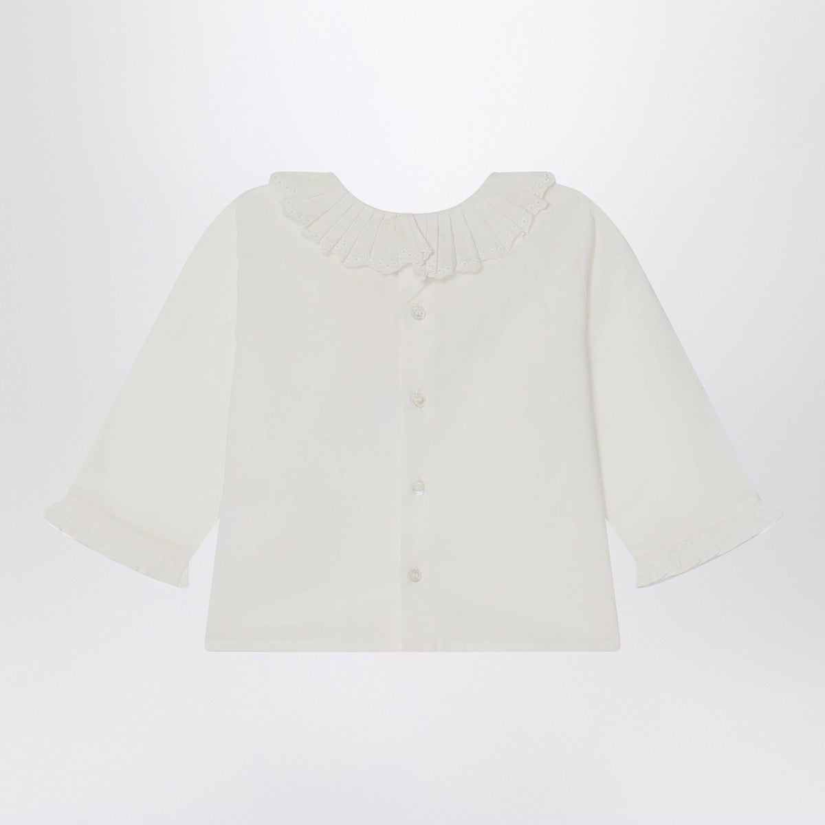 Bonpoint Bonpoint White Joliette blouse with ruffles