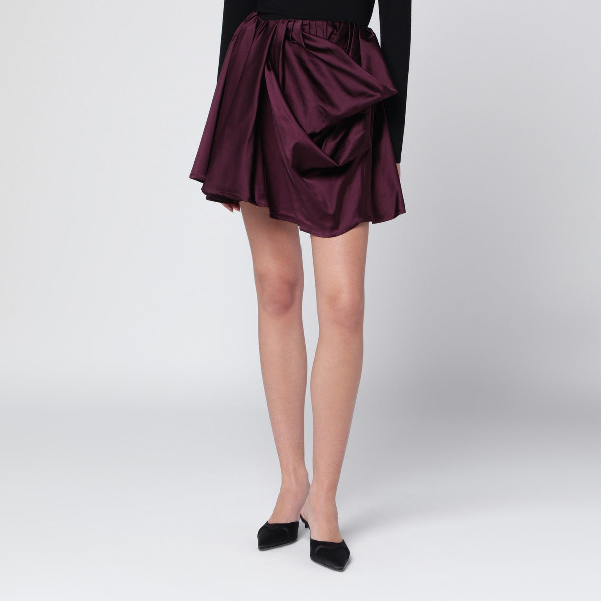 Ganni GANNI Mauve draped mini skirt