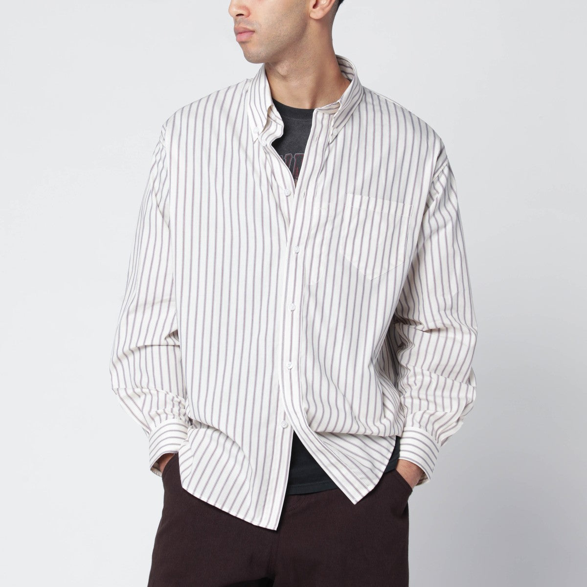 Willy Chavarria Willy Chavarria Veterano striped cotton shirt
