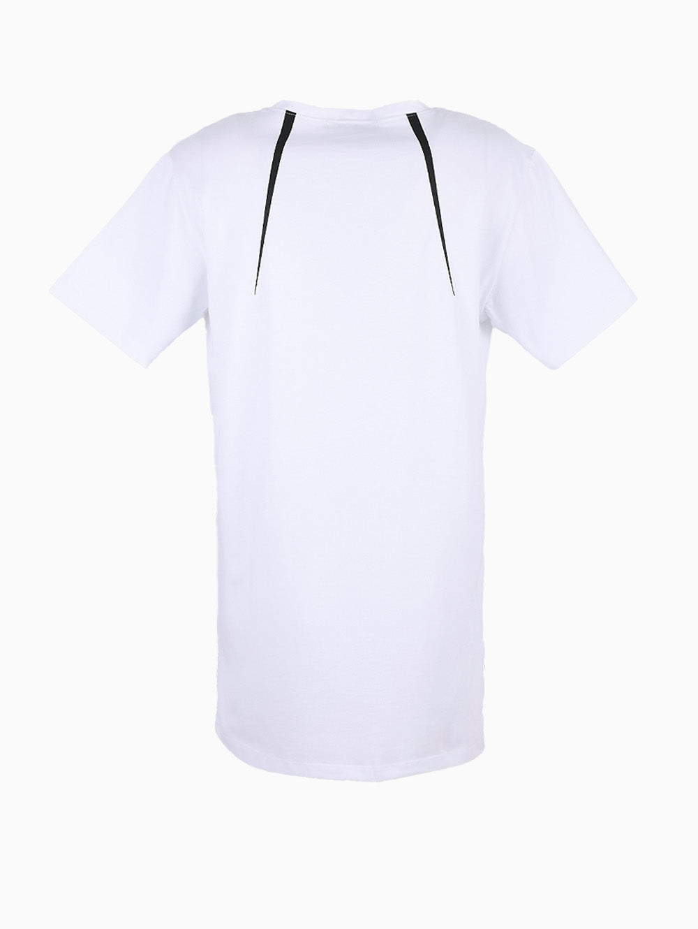 LA HAINE Men’s White Designer T-Shirt with geometric detailing – Italian casual wear from Luxe Marca