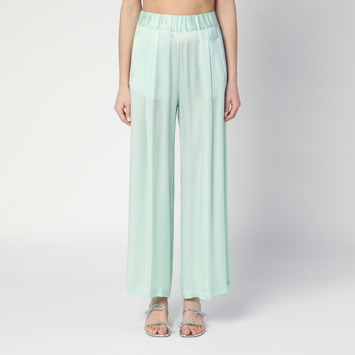 Semicouture Semicouture Johnny trousers in aqua green