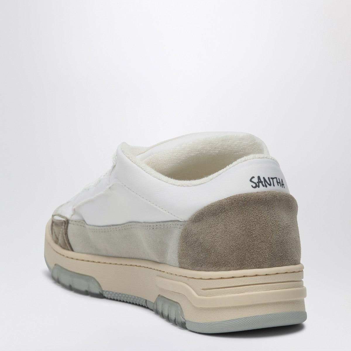 Santha Santha White/grey colour-block sneaker