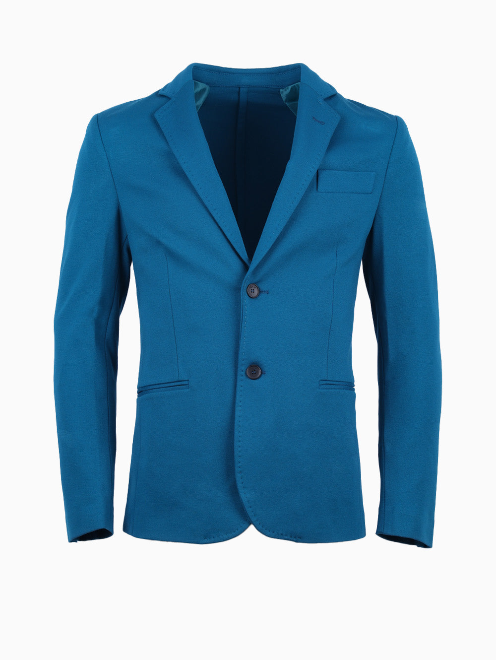 Tela N Suit Men’s Slim-Fit Blue Blazer – Front View in vibrant blue