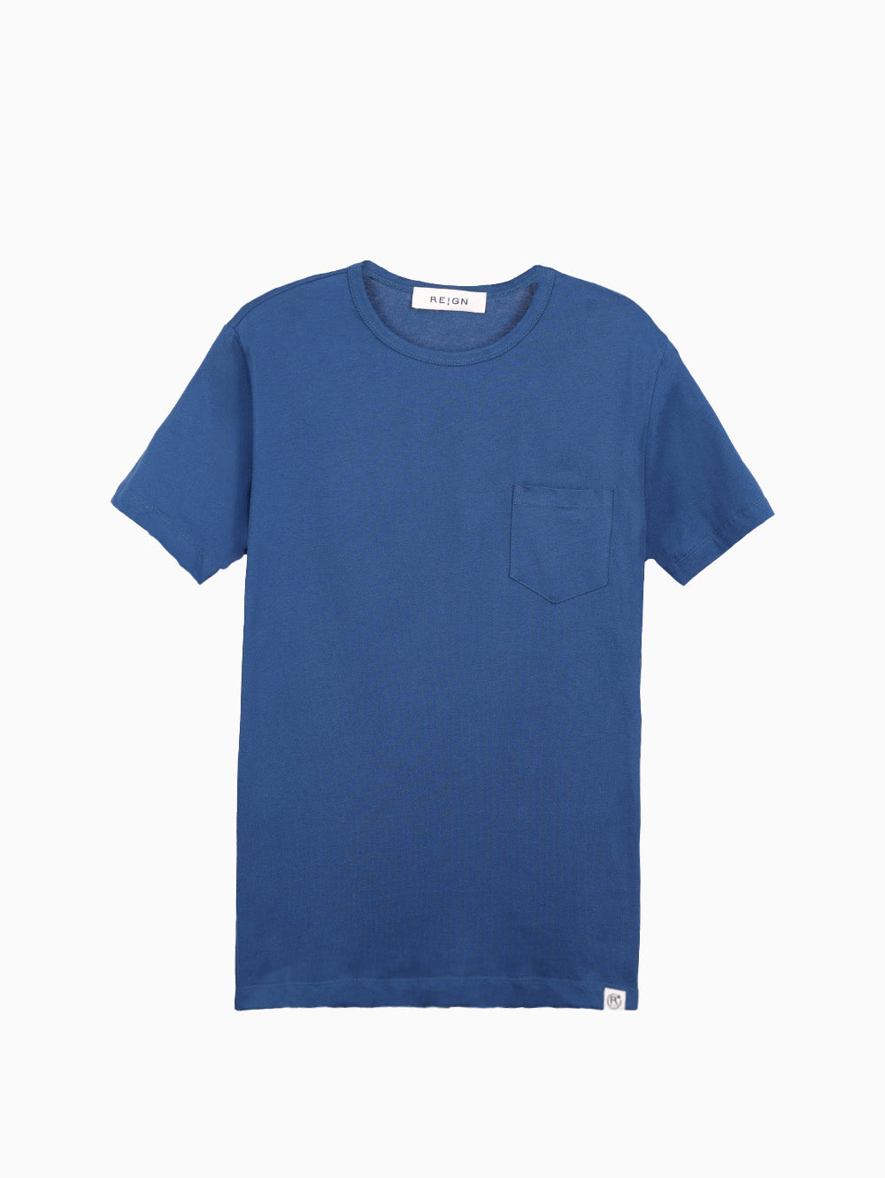 Reign Italia Green Blue Men’s Cotton T-Shirt with Pocket – Front View