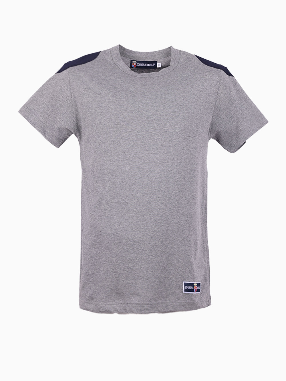 Squadra Navale Grey/Blue TOPPE MONOCOLORE Men’s Cotton T-Shirt Front View