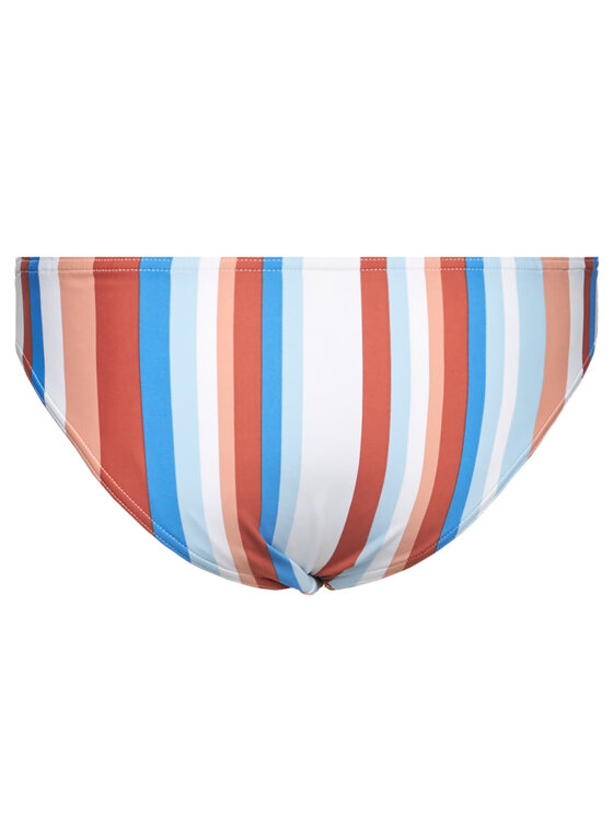 Back view of Triumph textured bikini bottom with striped waistband